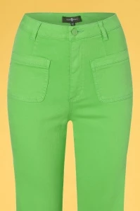 Betsy Bell Bottom Trousers In Green 5 Betsy Bell Bottom Trousers In Green - Image 3