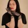 Spot Mesh Wrist Gloves In Black -King Louie Shop 236617 Pamala Mann 46668 Gloves Black Lace Polkadot 230202 401 category