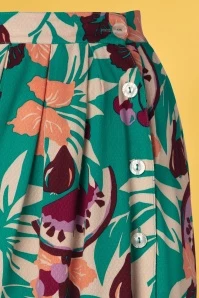 King Louie Arianna Pleat Skirt In Aqua Green 5 King Louie Arianna Pleat Skirt In Aqua Green - Image 3