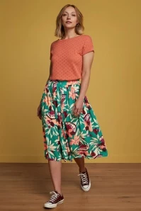 King Louie Arianna Pleat Skirt In Aqua Green 4 King Louie Arianna Pleat Skirt In Aqua Green - Image 2