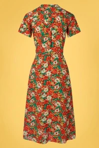 King Louie Rosie Keylime Midi Dress In Spicy Orange 5 King Louie Rosie Keylime Midi Dress In Spicy Orange - Image 3