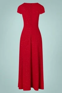 Rinda Glitter Maxi Dress In Red 5 Rinda Glitter Maxi Dress In Red - Image 3