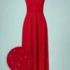 Rinda Glitter Maxi Dress In Red
