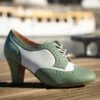 Ava City Strolling Shoe Booties In Feltspar Green And Cream -King Louie Shop 237523 Lola Ramona x Topvintage Boutique 46325 Green Bootie White 230227 402 category