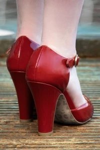 June Effortlessly Elegant Patent Pumps In Fiery Red 7 June Effortlessly Elegant Patent Pumps In Fiery Red - Image 5