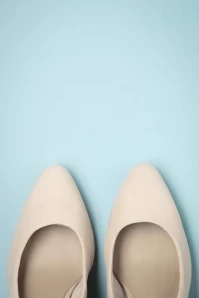 Tamaris Grazia Suede Pumps In Oat Milk Beige 4 Tamaris Grazia Suede Pumps In Oat Milk Beige - Image 2