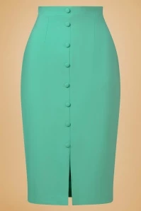 Rose Lee Pencil Skirt In Mint 5 Rose Lee Pencil Skirt In Mint - Image 3