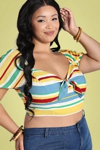 Bunny Solange Crop Top In Multi