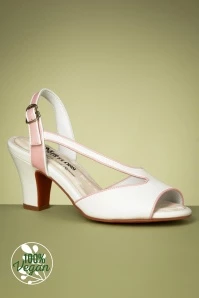 Ava Lilibeth Sandals In Whisper White And Pearl Blush