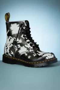 Dr. Martens 1460 Phantom Floral Shadow Ankle Boots In Black