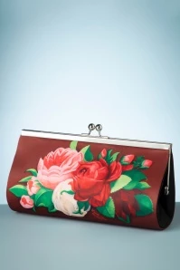 Paris Retro Clutch In Brownish Red
