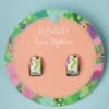 Spring To Life Enamel Huggie Earrings
