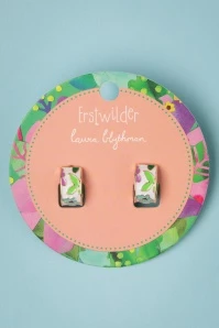 Spring To Life Enamel Huggie Earrings