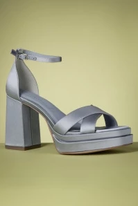 Tamaris Steffi Platform Sandals In Titanium Grey