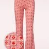 Saskia Flared Pants In Orange -King Louie Shop 239598 surkana 45459 pants orange squares flowers 230316 500Z category