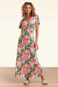Tropical Maxi Dress In White