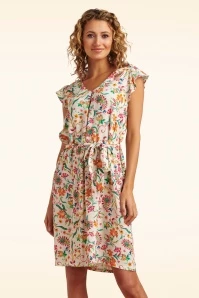 Petra Paisley Dress In White