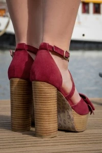 Yvonne Saint Tropez Platform Pumps In Fiery Red 7 Yvonne Saint Tropez Platform Pumps In Fiery Red - Image 5