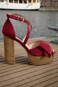 Yvonne Saint Tropez Platform Pumps In Fiery Red 6 Yvonne Saint Tropez Platform Pumps In Fiery Red - Image 4