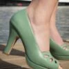 Angie Monaco Peeptoe Pumps In Feltspar Green -King Louie Shop 239940 Lola Ramona Topvintage 46329 Angie Monaco Green 20230316 408 category