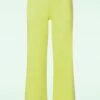 Naomi Trousers In Lime -King Louie Shop 240462 MDM 45320 pants bright Citrus wide legs 230330 501W category
