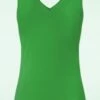 Simone V-neck Singlet In Grasshopper -King Louie Shop 240633 Bakery Ladies 45588 top groen v neck 230404 502W category