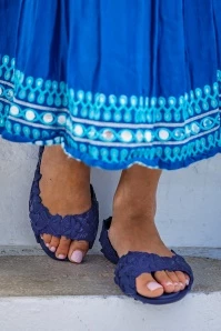 Flexi Butterfly Flipflop Sandals In Blue