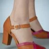 Hedwig Mary Jane Pumps In Scarlet And Orange -King Louie Shop 240942 Nemonic 46034 Pumps Orange Pink Red 230213 501 category
