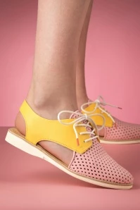 Derby Slingback Punch Shoes In Pink Lemonade
