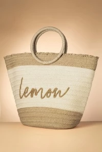 Raffia Boho Carry Bag In Sand