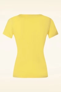 Scoop Swim Top In Yellow 4 Scoop Swim Top In Yellow - Image 2