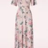 Eleanor Floral Glitter Maxi Dress In Pink 1 Eleanor Floral Glitter Maxi Dress In Pink -King Louie Shop 241543 Vintage Chic 47243 Maxi Dress pink flowers 230413 500W category