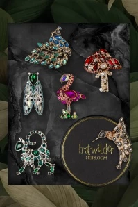 Le Peacock Royal Stone Set Crystal Brooch 6 Le Peacock Royal Stone Set Crystal Brooch - Image 4