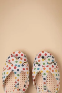 Kira Polkadot Wedge Sandals In White 5 Kira Polkadot Wedge Sandals In White - Image 3