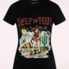 Deep In The Texas T-Shirt In Black -King Louie Shop 241846 Queen Kerosin 45999 Shirt Damen Basic Black 230426 401 category