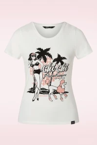 Chi Chi Beach Poodle T-Shirt In White