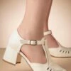 Chloe T-Strap Pumps In White -King Louie Shop 241907 Bait 41877 White Chloe Tstrap Flowers 20230420 409 category