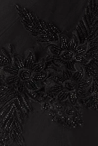 Sabrina Beaded Tulle Sash Pencil Dress In Black 7 Sabrina Beaded Tulle Sash Pencil Dress In Black - Image 5