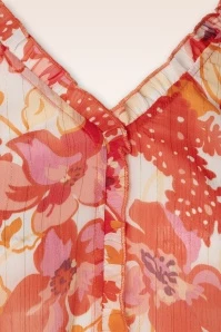 Femmy Floral Blouse In Orange 6 Femmy Floral Blouse In Orange - Image 4