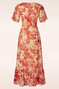 Patricia Floral Maxi Dress In Orange 6 Patricia Floral Maxi Dress In Orange - Image 4