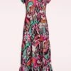 Mirna Maxi Dress In Multi -King Louie Shop 242186 Smashed Lemon 46435 Maxi Dress Multi Purple Pink 230505 403W category