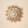 Small Sunflower Brooch In Gold -King Louie Shop 242295 Lovely 47424 Pearl Gold Flower Brooche 20230503 001 category