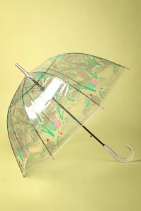 Forêt Tropicale Transparent Dome Umbrella In Multi