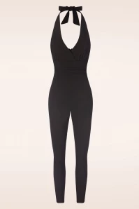 Cher Halter Jumpsuit In Black