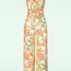 Aloha Jumpsuit In White And Orange