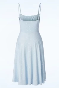 Poppy Polka Swing Dress In Pale Blue 5 Poppy Polka Swing Dress In Pale Blue - Image 3