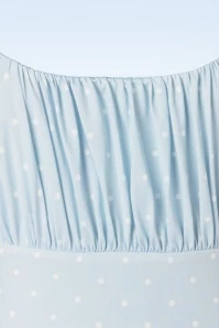 Poppy Polka Swing Dress In Pale Blue 6 Poppy Polka Swing Dress In Pale Blue - Image 4