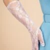 Catherine Lace Gloves In White