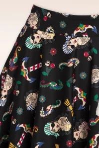 Anchor Pin Up Swing Skirt In Black 6 Anchor Pin Up Swing Skirt In Black - Image 4