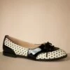 Hello Sunshine Flats In Cream -King Louie Shop 242661 Banned 45376 Shoe Flats Black Spots Offwhite 230531 00415 category